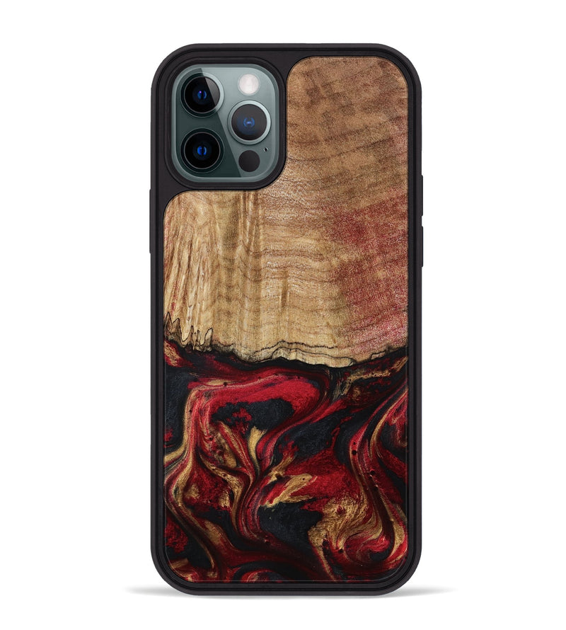 iPhone 12 Pro Max Wood Phone Case - Sariyah (Red, 797152)