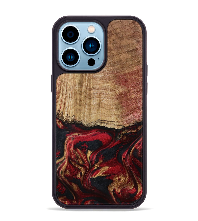 iPhone 14 Pro Max Wood Phone Case - Sariyah (Red, 797152)