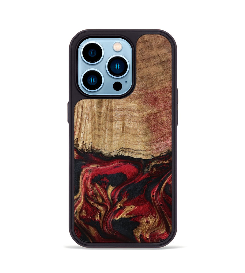 iPhone 14 Pro Wood Phone Case - Sariyah (Red, 797152)