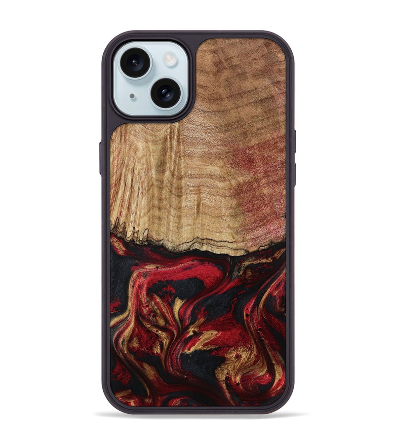 iPhone 15 Plus Wood Phone Case - Sariyah (Red, 797152)