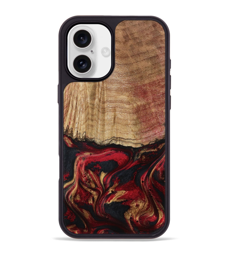 iPhone 16 Plus Wood Phone Case - Sariyah (Red, 797152)