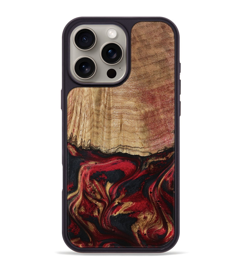 iPhone 16 Pro Max Wood Phone Case - Sariyah (Red, 797152)