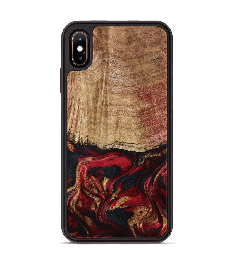 iPhone Xs Max Wood Phone Case - Sariyah (Red, 797152)