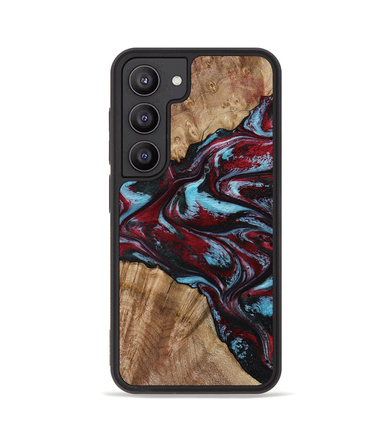 Galaxy S23 Wood Phone Case - Flora (Red, 797153)