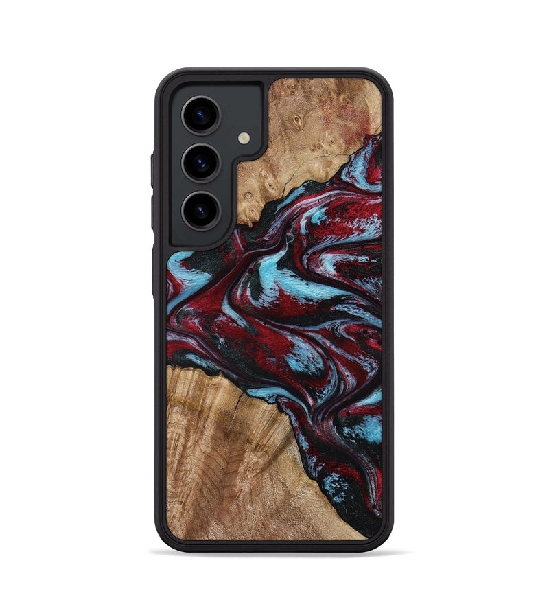 Galaxy S24 Wood Phone Case - Flora (Red, 797153)