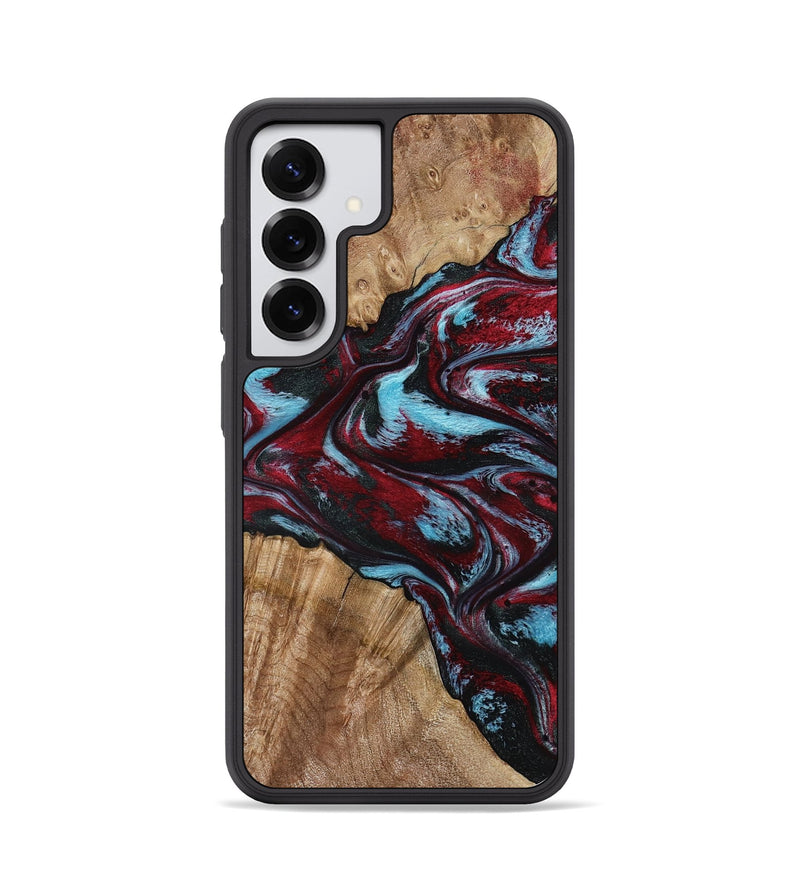 Galaxy S25 Wood Phone Case - Flora (Red, 797153)