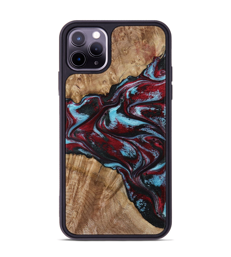 iPhone 11 Pro Max Wood Phone Case - Flora (Red, 797153)