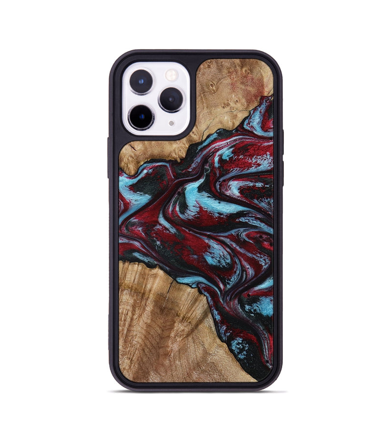 iPhone 11 Pro Wood Phone Case - Flora (Red, 797153)