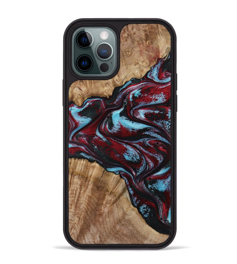 iPhone 12 Pro Max Wood Phone Case - Flora (Red, 797153)
