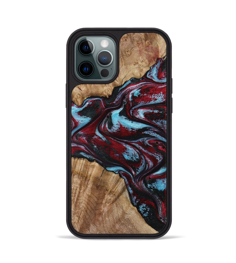 iPhone 12 Pro Wood Phone Case - Flora (Red, 797153)