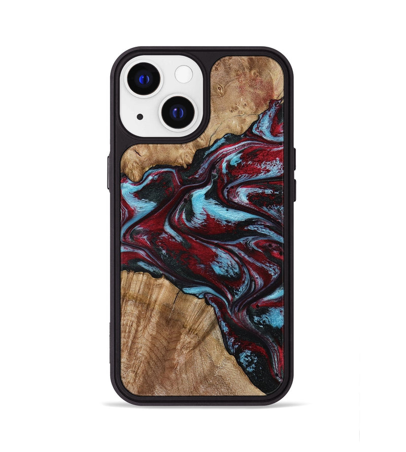 iPhone 13 Wood Phone Case - Flora (Red, 797153)