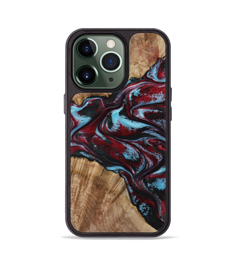 iPhone 13 Pro Wood Phone Case - Flora (Red, 797153)