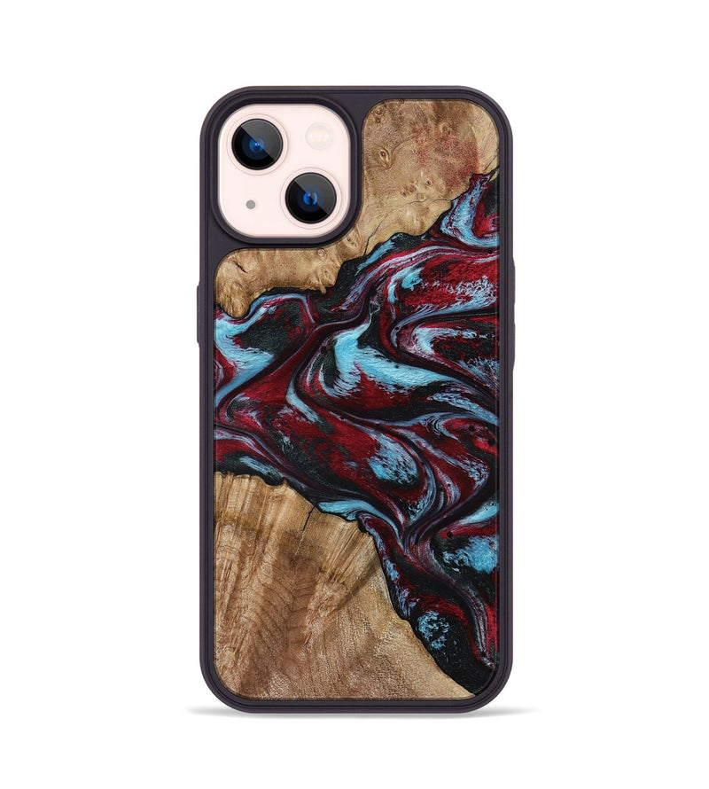 iPhone 14 Wood Phone Case - Flora (Red, 797153)