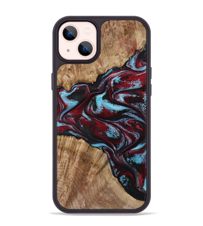 iPhone 14 Plus Wood Phone Case - Flora (Red, 797153)