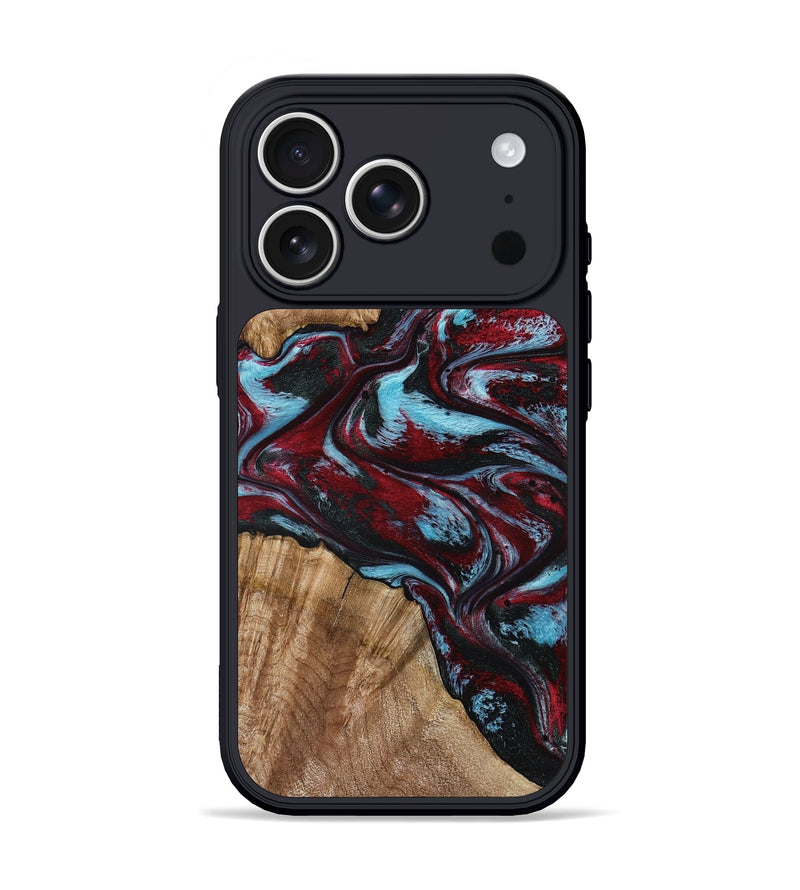 iPhone 17 Pro Wood Phone Case - Flora (Red, 797153)