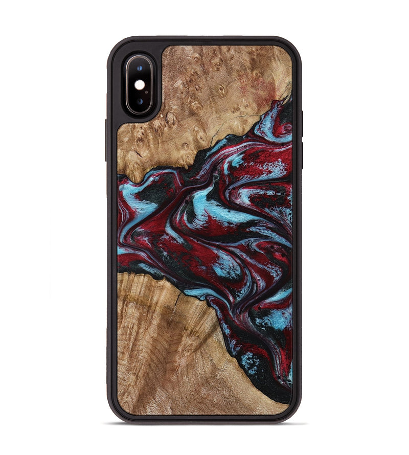 iPhone Xs Max Wood Phone Case - Flora (Red, 797153)