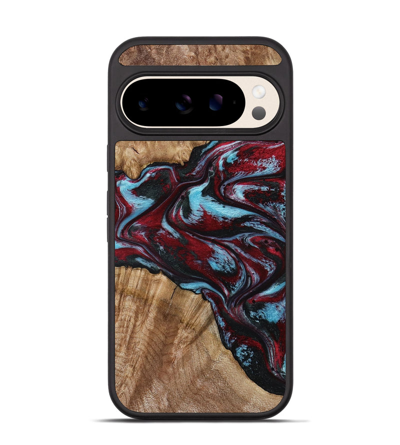 Pixel 10 Wood Phone Case - Flora (Red, 797153)