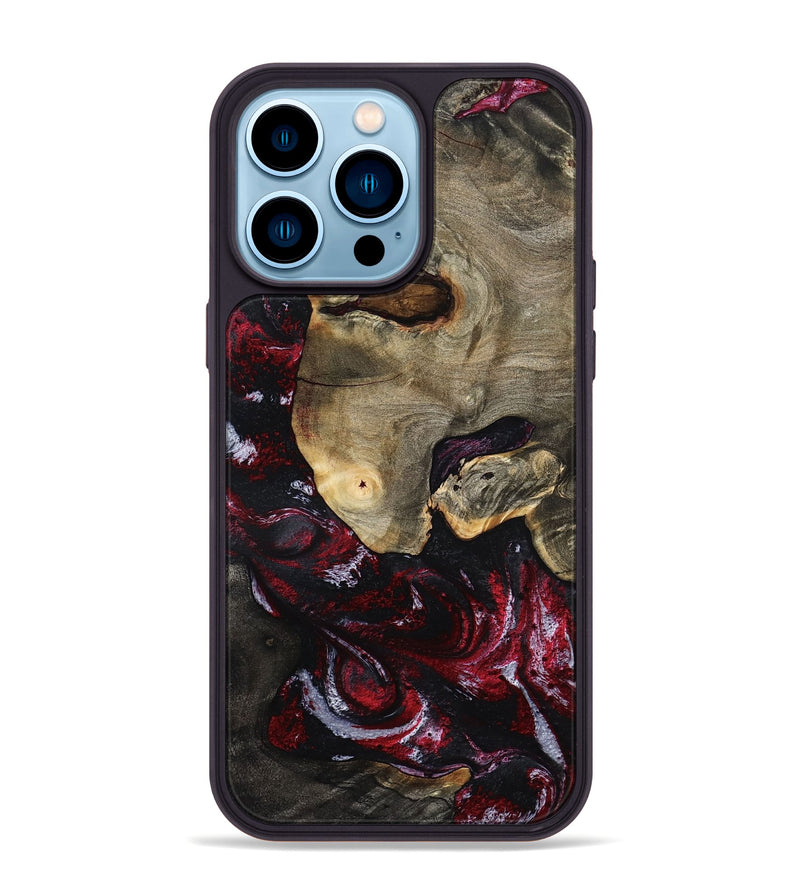 iPhone 14 Pro Max Wood Phone Case - Reese (Red, 797154)