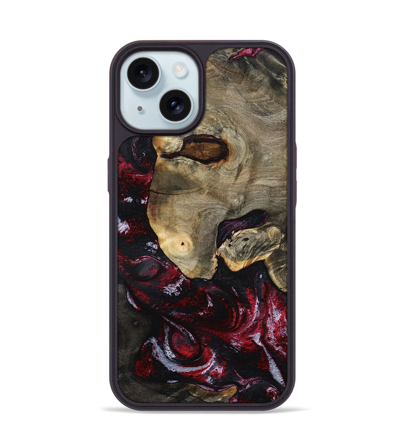 iPhone 15 Wood Phone Case - Reese (Red, 797154)
