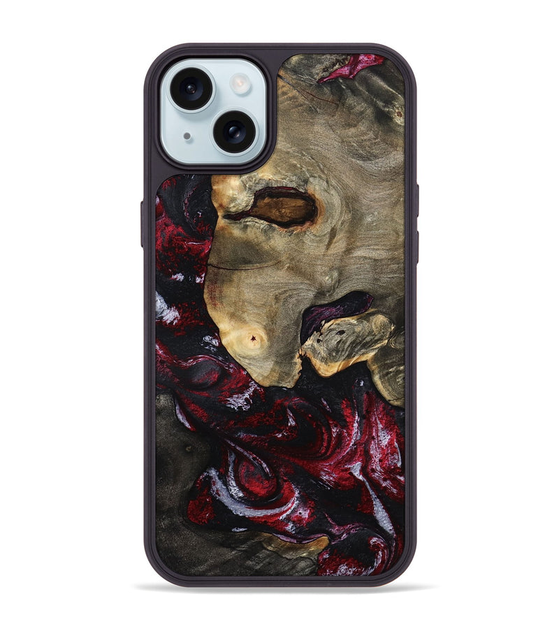iPhone 15 Plus Wood Phone Case - Reese (Red, 797154)