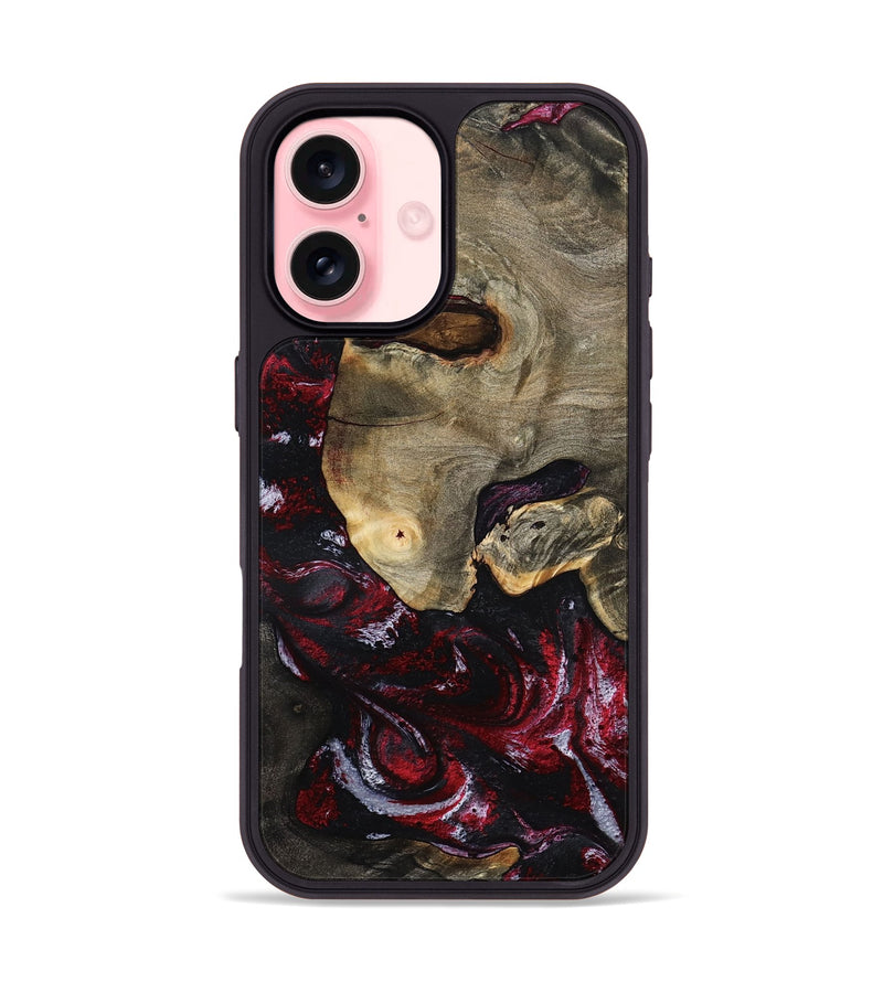 iPhone 16 Wood Phone Case - Reese (Red, 797154)