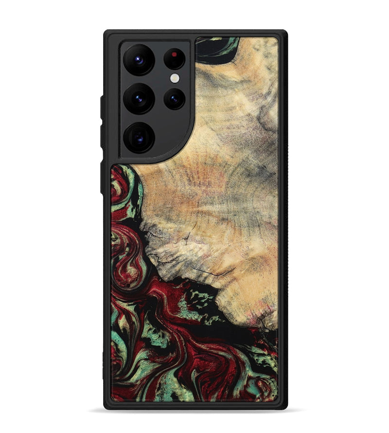 Galaxy S22 Ultra Wood Phone Case - Dinah (Red, 797155)