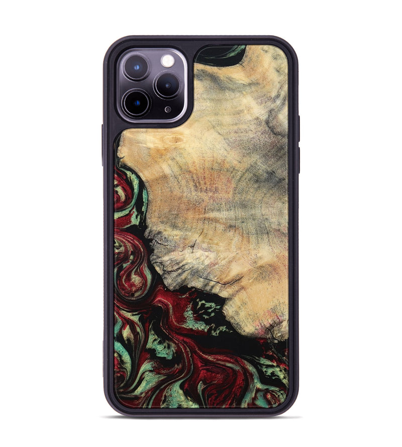 iPhone 11 Pro Max Wood Phone Case - Dinah (Red, 797155)