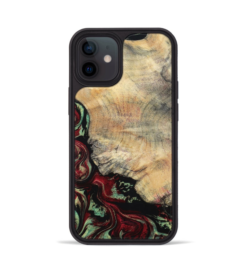 iPhone 12 Wood Phone Case - Dinah (Red, 797155)