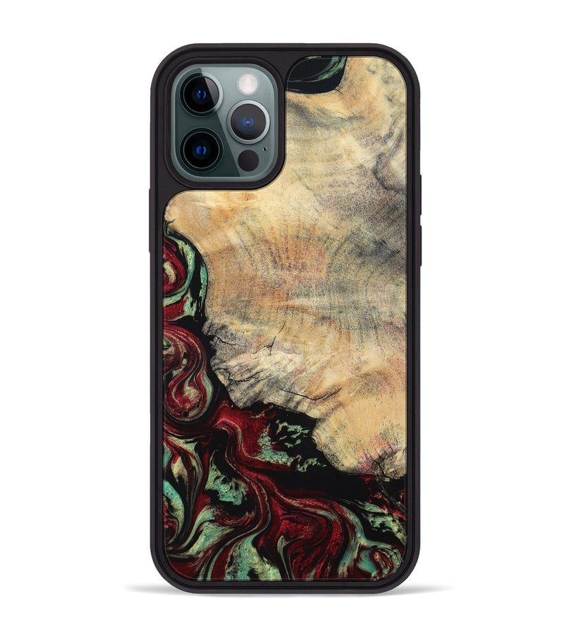 iPhone 12 Pro Max Wood Phone Case - Dinah (Red, 797155)