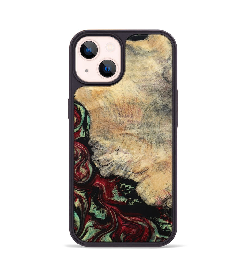 iPhone 14 Wood Phone Case - Dinah (Red, 797155)