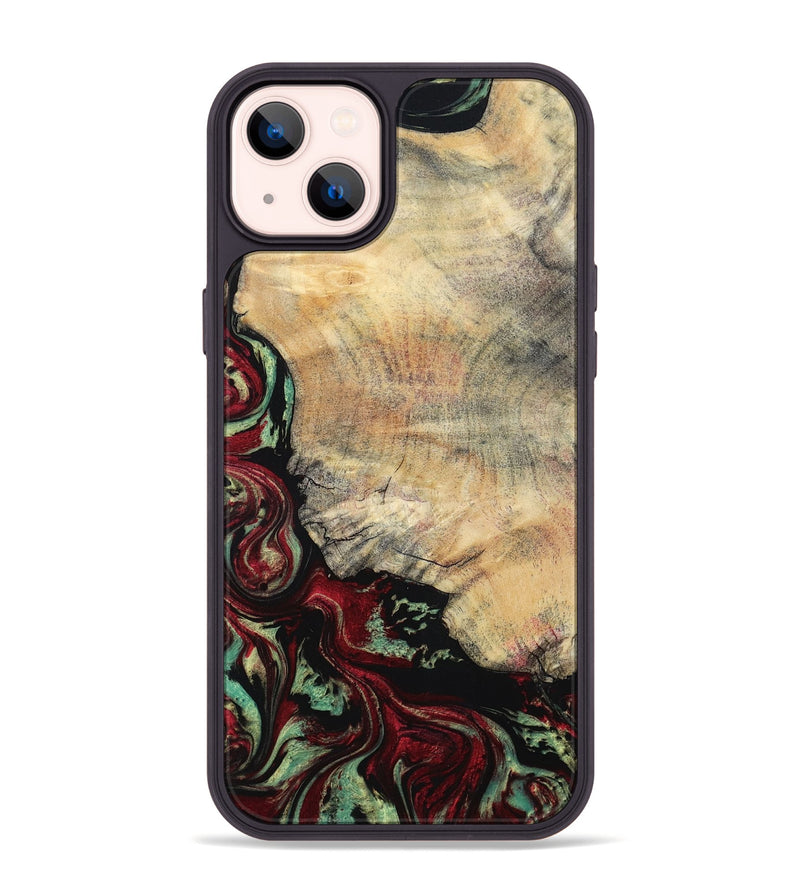 iPhone 14 Plus Wood Phone Case - Dinah (Red, 797155)