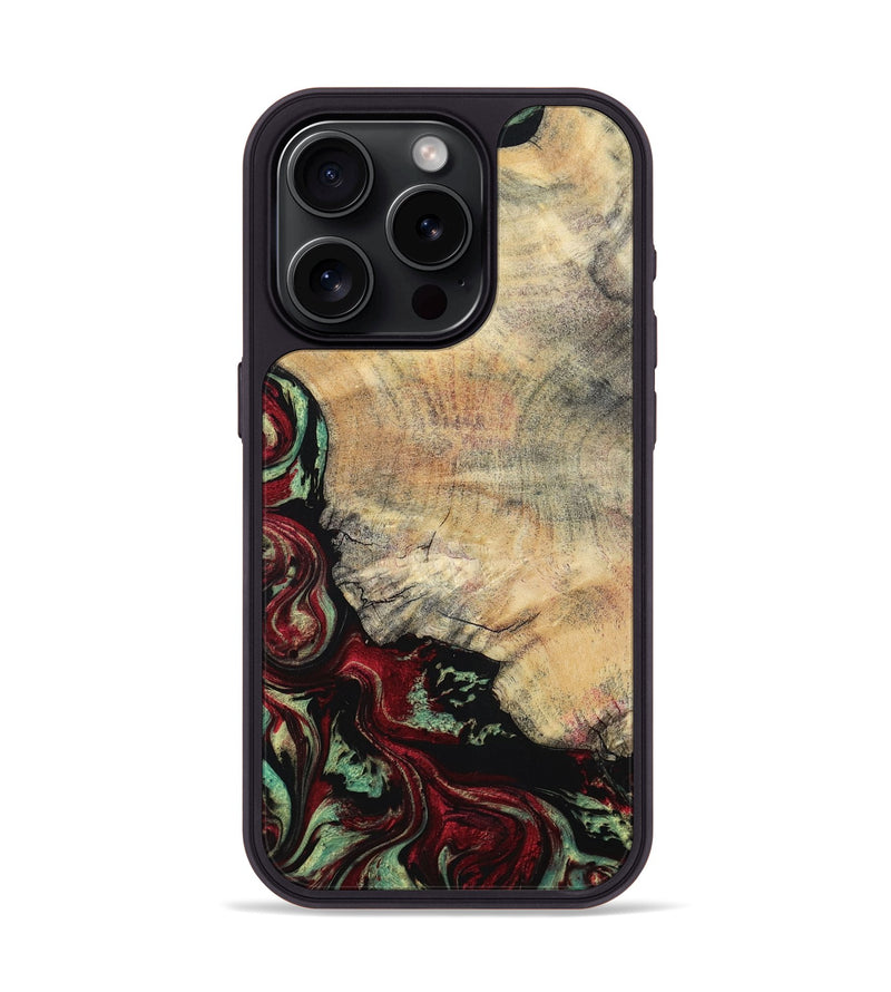 iPhone 15 Pro Wood Phone Case - Dinah (Red, 797155)