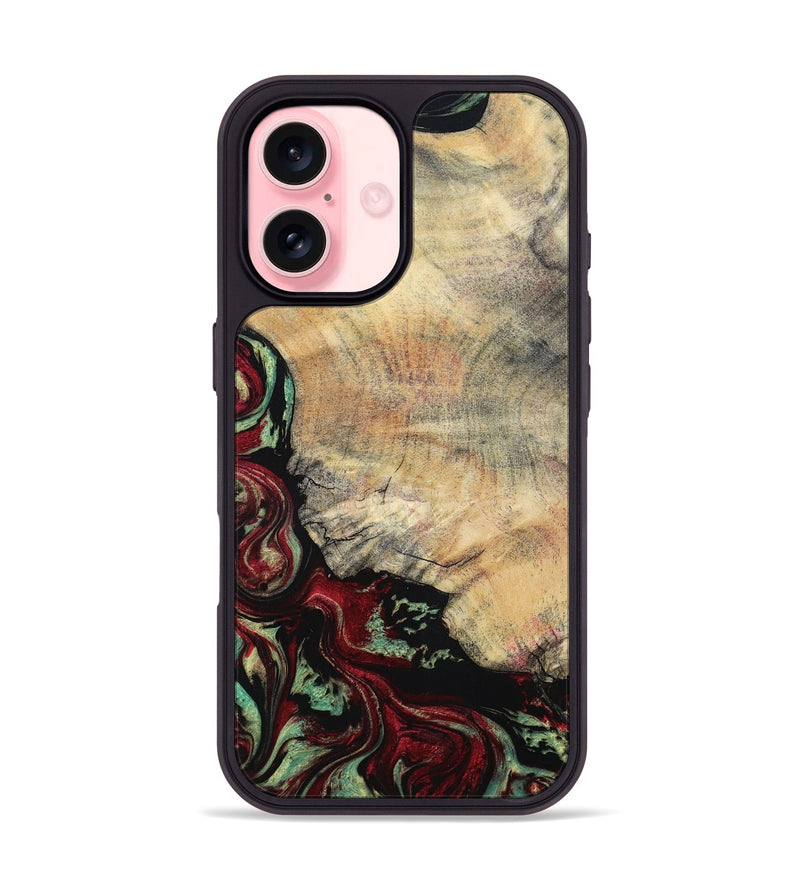 iPhone 16 Wood Phone Case - Dinah (Red, 797155)