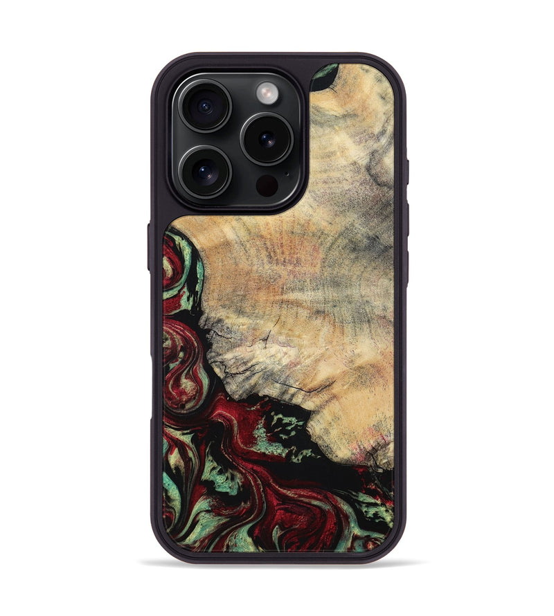 iPhone 16 Pro Wood Phone Case - Dinah (Red, 797155)