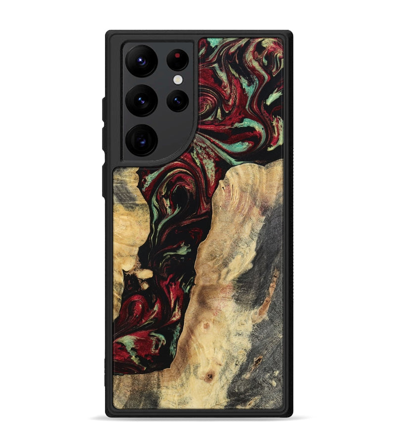 Galaxy S22 Ultra Wood Phone Case - Kaiden (Red, 797156)