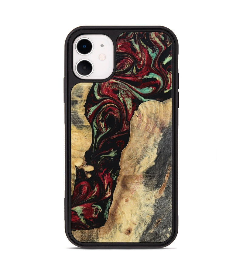 iPhone 11 Wood Phone Case - Kaiden (Red, 797156)