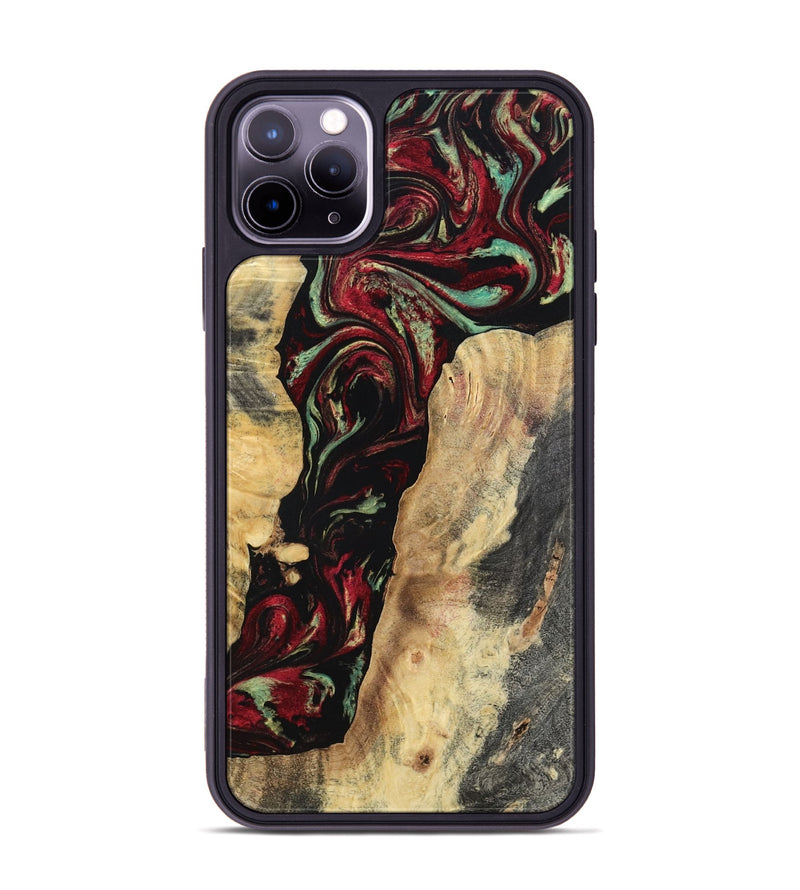 iPhone 11 Pro Max Wood Phone Case - Kaiden (Red, 797156)