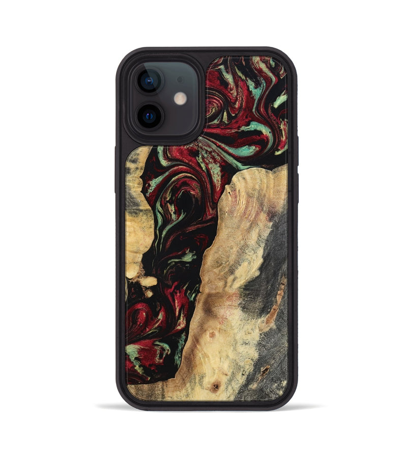 iPhone 12 Wood Phone Case - Kaiden (Red, 797156)