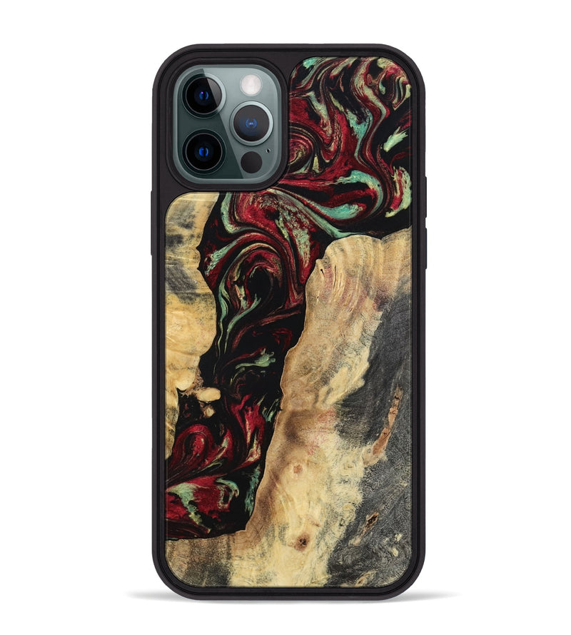 iPhone 12 Pro Max Wood Phone Case - Kaiden (Red, 797156)