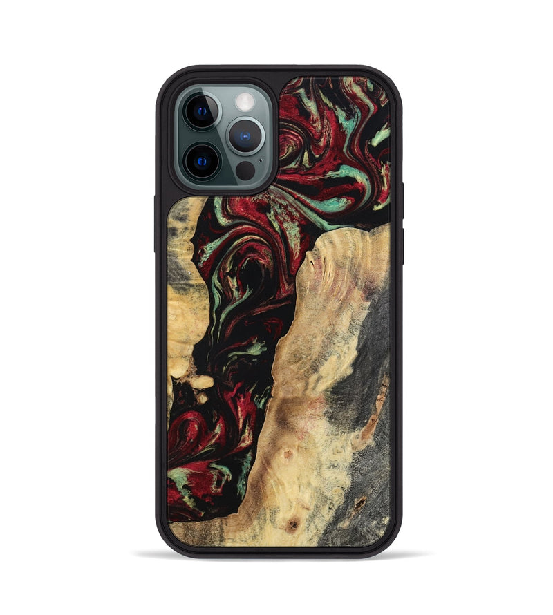 iPhone 12 Pro Wood Phone Case - Kaiden (Red, 797156)