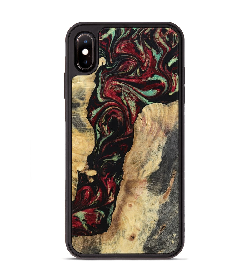 iPhone Xs Max Wood Phone Case - Kaiden (Red, 797156)