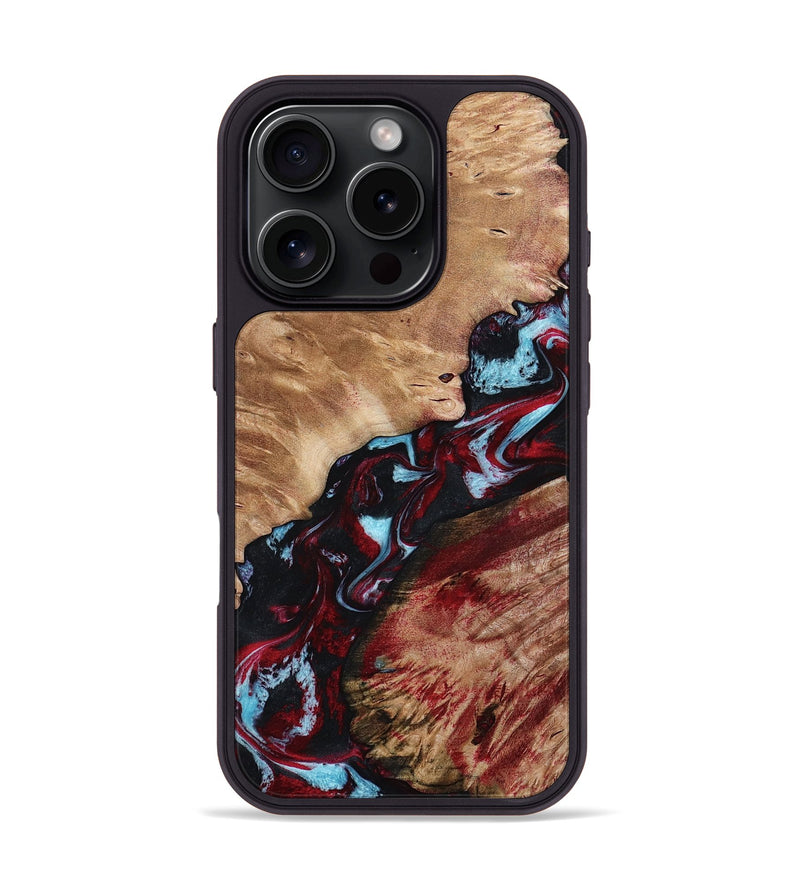iPhone 16 Pro Wood Phone Case - Gerald (Red, 797167)