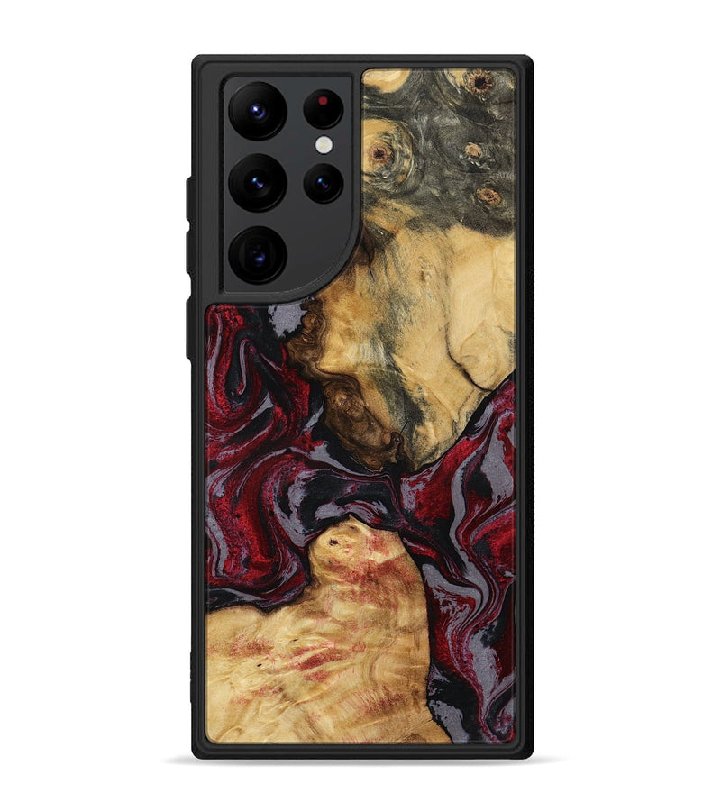 Galaxy S22 Ultra Wood Phone Case - Evalyn (Red, 797168)