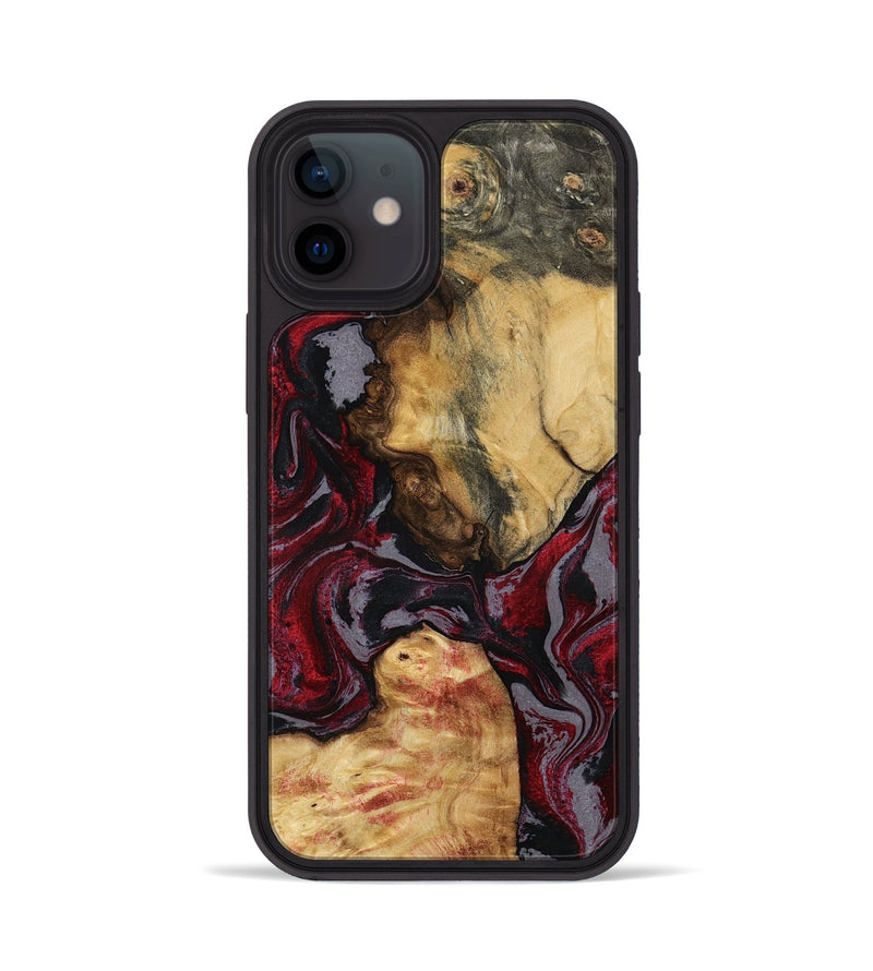 iPhone 12 Wood Phone Case - Evalyn (Red, 797168)