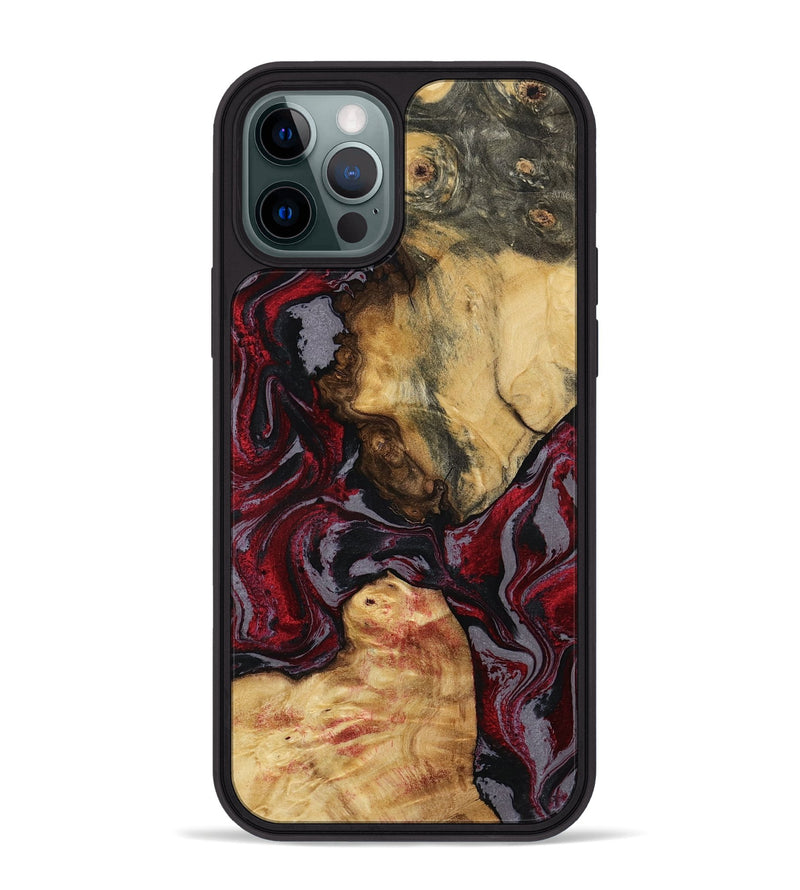 iPhone 12 Pro Max Wood Phone Case - Evalyn (Red, 797168)