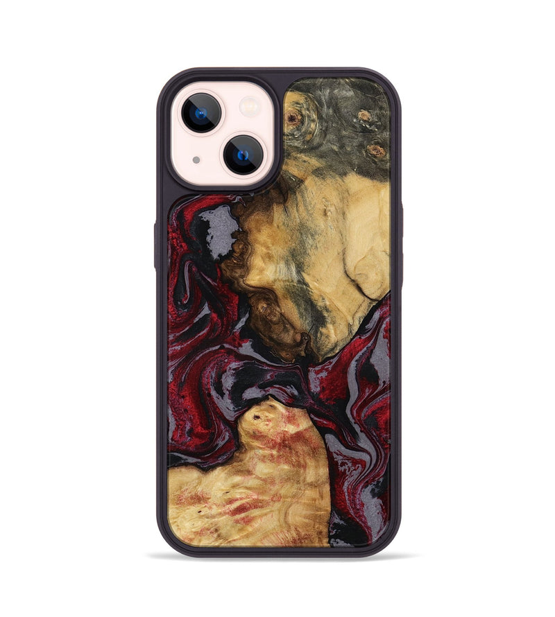 iPhone 14 Wood Phone Case - Evalyn (Red, 797168)