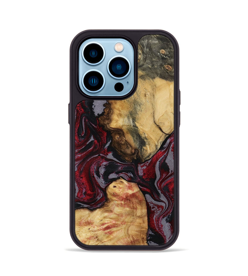 iPhone 14 Pro Wood Phone Case - Evalyn (Red, 797168)