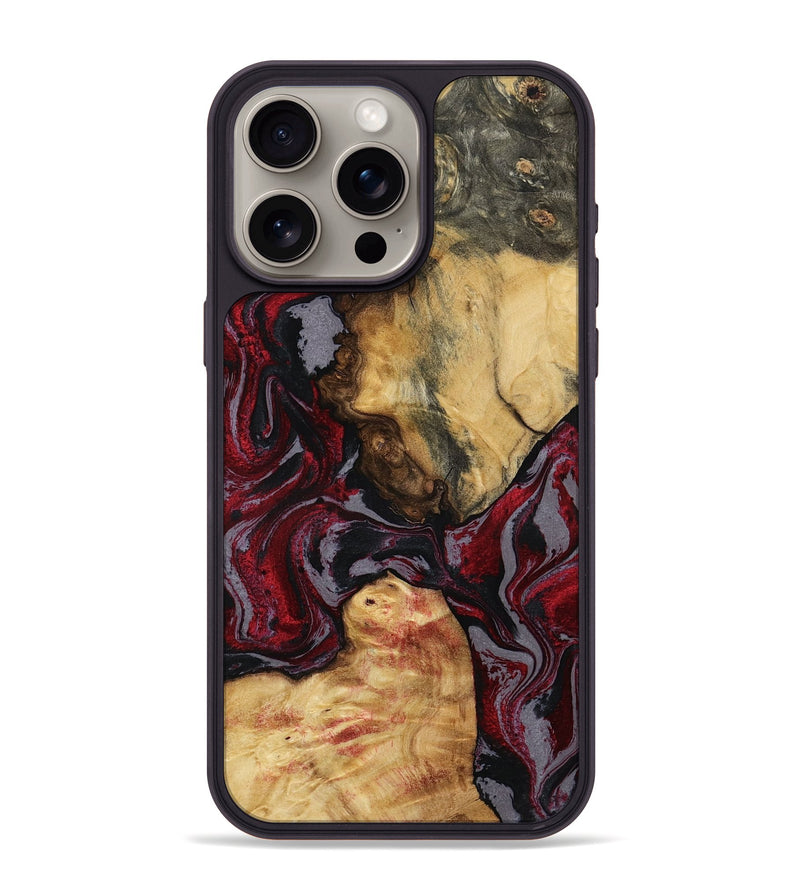 iPhone 15 Pro Max Wood Phone Case - Evalyn (Red, 797168)