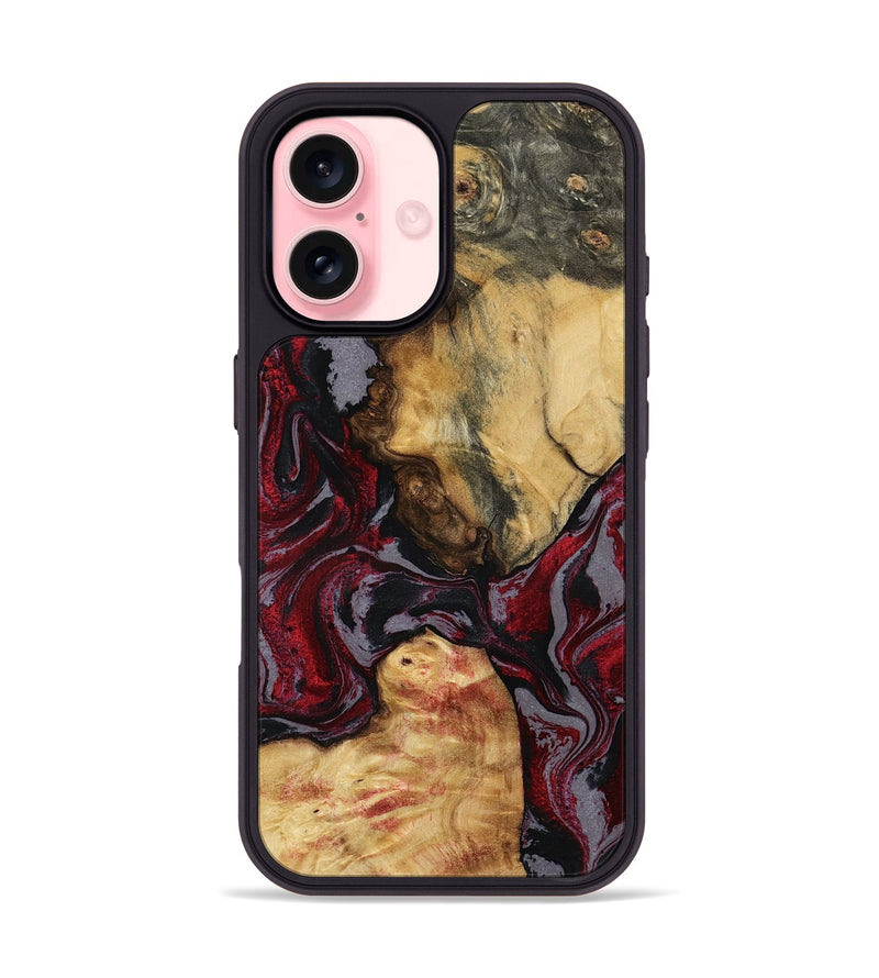 iPhone 16 Wood Phone Case - Evalyn (Red, 797168)