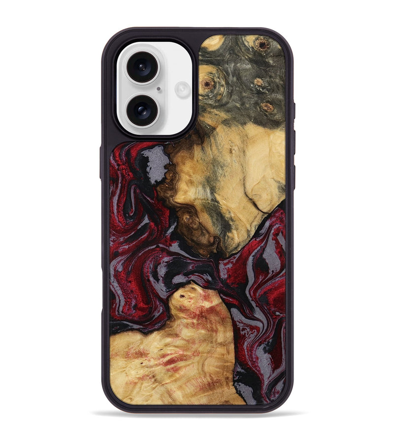 iPhone 16 Plus Wood Phone Case - Evalyn (Red, 797168)